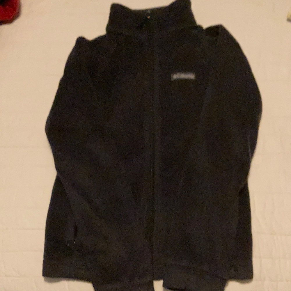 Charcoal gray Columbia fleece jacket.  Size medium (10/12)